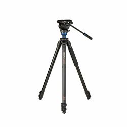 Benro Video stativ Aluminum Single Tube Tripod with S4Pro Fluid Video Head A2573FS4PRO  178 cm