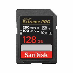 SanDisk Memorijska kartica SDSDXEP-128G-GN4IN Extreme PRO 128 GB, R280 MB/s, W100 MB/s, V60 UHS-II