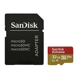 SanDisk Memorijska kartica SDSQXAF-032G-GN6MA Extreme microSDHC 32GB  R100MB/s A1 C10 V30 UHS-I U3 + SD Adapter + Rescue Pro Deluxe