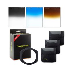 Stealth Gear Graduated Square Filter Kit (Grey/Blue/Brown/Holder)